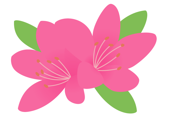 ツツジ 躑躅 の花 かわいい無料のフリーイラスト素材集