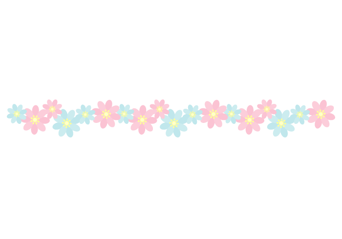 花の飾り罫線 かわいい無料のフリーイラスト素材集