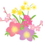 背景装飾の花（冬の花）