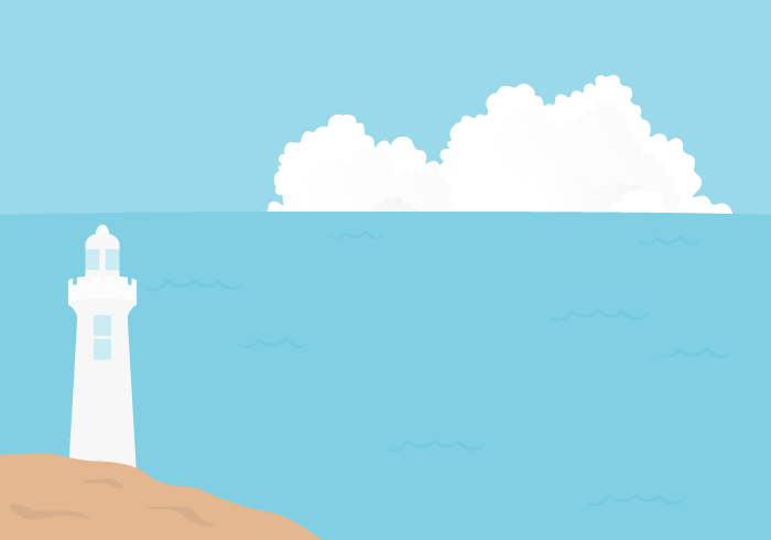 海岸（海辺）と灯台