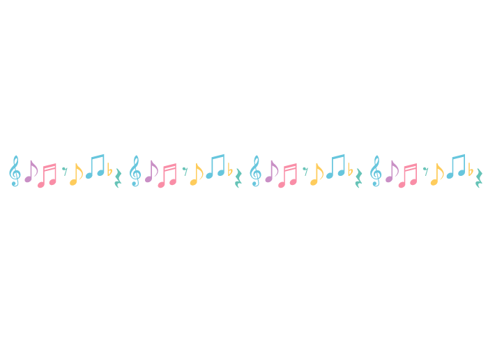 音楽（音符）の飾り罫線
