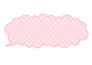 吹き出し見出し枠（雲形の水玉模様）