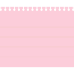ノートの切れ端枠（ピンク色の罫線入り）