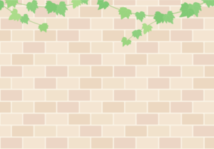 レンガ外壁背景（ツタ）