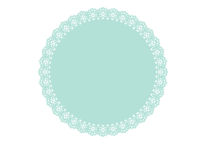 レース模様の円形フレーム