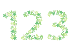 飾り数字「123」