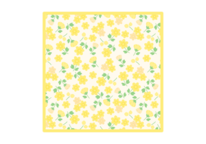 正方形フレーム（黄色の小花柄）
