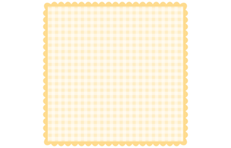 正方形フレーム（オレンジ色のギンガムチェック模様）