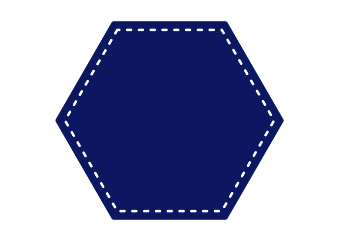 六角形フレーム（塗りつぶし）