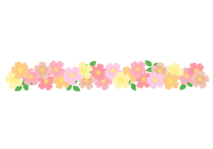 バラ装飾の飾り罫線