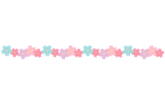 サクラ柄（桜模様）の飾り罫線