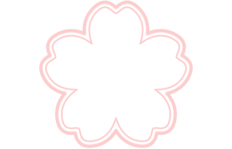 
サクラ形フレーム（二重線枠）
