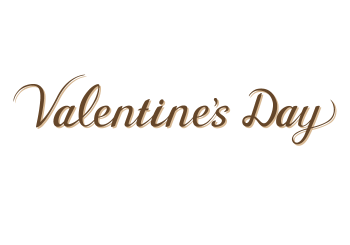 「Valentine's Day」のカリグラフィー文字