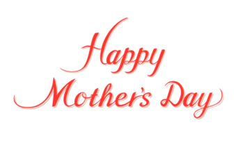 母の日「Happy mother's day」のカリグラフィー文字