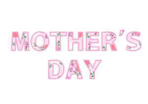 母の日「Mother's day」の飾り文字