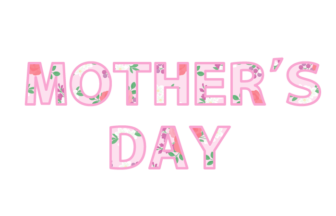 母の日「Mother's day」の飾り文字