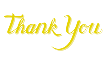 
感謝「Thank you」のカリグラフィー文字

