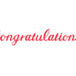 祝福「Congratulations」のカリグラフィー文字