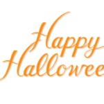 ハロウィン「Happy Halloween」のカリグラフィー文字