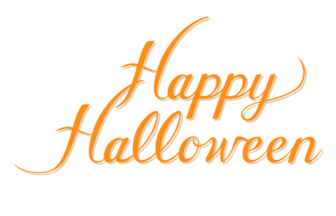 ハロウィン「Happy Halloween」のカリグラフィー文字