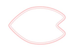 サクラの花びら形フレーム（二重線枠）