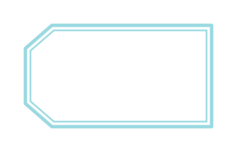 荷札形フレーム（二重線枠）