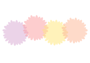 ガーベラ形の分割枠（一文字フレーム）