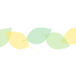 葉っぱ形の分割枠（一文字フレーム）