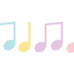 音符形の分割枠（一文字フレーム）