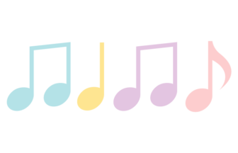 音符形の分割枠（一文字フレーム）