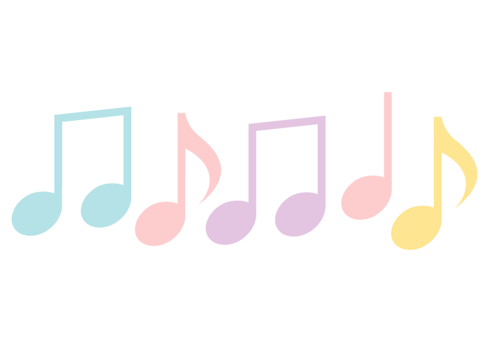 音符形の分割枠（一文字フレーム）