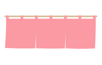暖簾の分割枠（一文字フレーム）