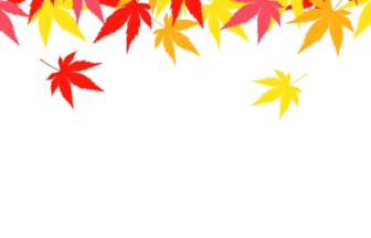 上部枠（秋装飾：カエデ）