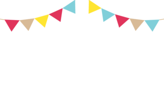 上部枠（フラッグガーランド装飾）