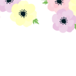 上部装飾枠（春装飾：アネモネ）