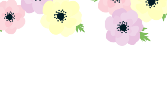 上部装飾枠（春装飾：アネモネ）