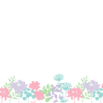 下部枠（花シルエット装飾）