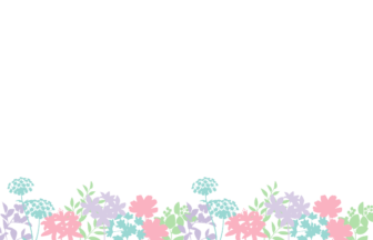 下部枠（花シルエット装飾）