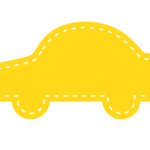 自動車形フレーム（塗りつぶし）