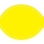 レモン形フレーム（塗りつぶし）