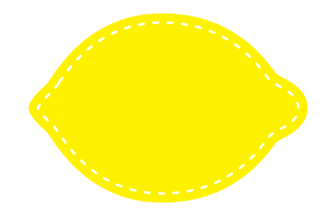 レモン形フレーム（塗りつぶし）