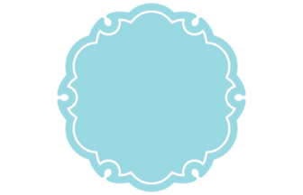 雪輪文様形フレーム（塗りつぶし）