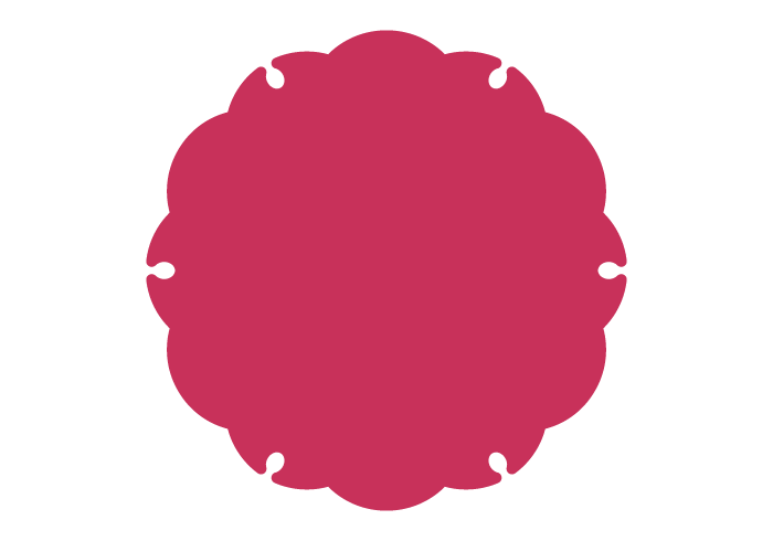 雪輪文様形フレーム（塗りつぶし）