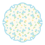 雪輪文様形フレーム（花模様：小花柄）