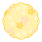 雪の輪文様形フレーム（和柄：桜文様）