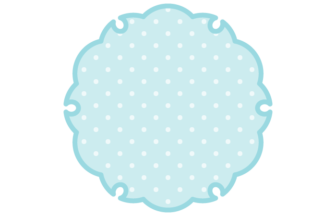 雪輪文様形フレーム（水玉模様）