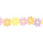 見出し下線（花模様）