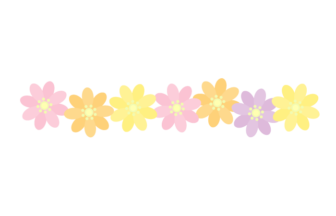 見出し下線（花模様）