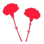 シルエットデザイン（カーネーション）