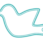 トリ形フレーム（青い鳥の二重線枠）